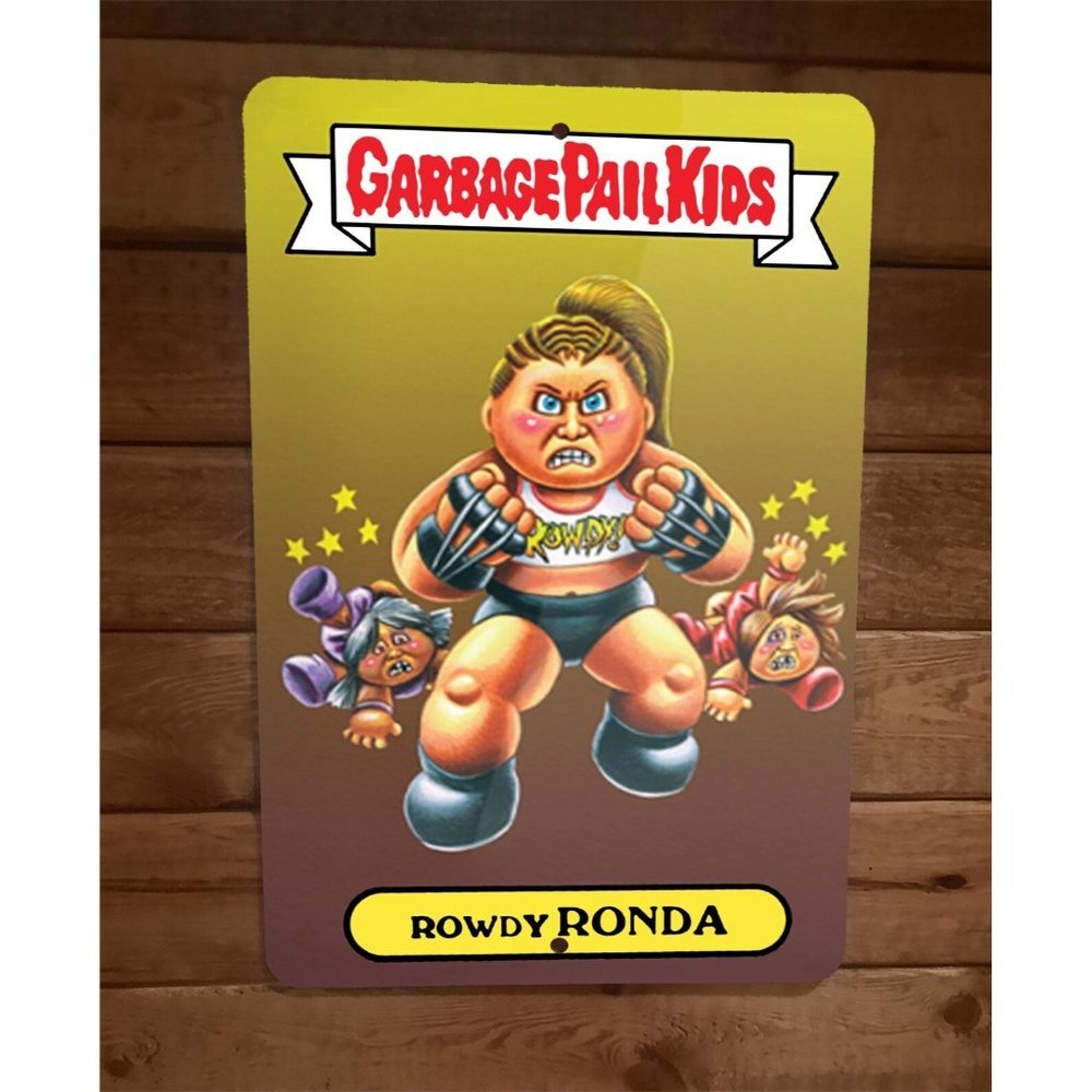 Rowdy Ronda GPK Garbage Pail Kids 8x12 Metal Wall Sign Retro 80s Poster
